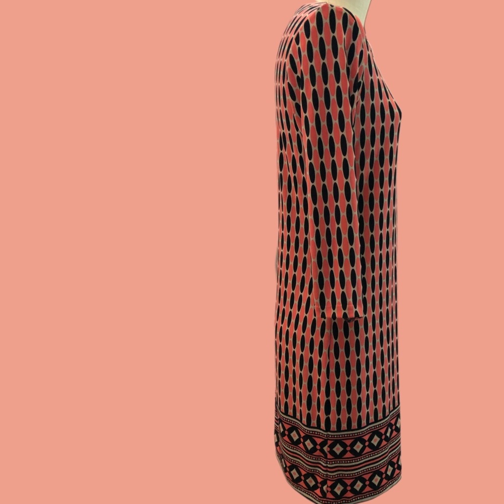 Michael Kors Orange and Black Print Dress XS - Picture 3 of 5